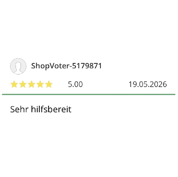 19/05/2026 Shopvote Einzelbewertung