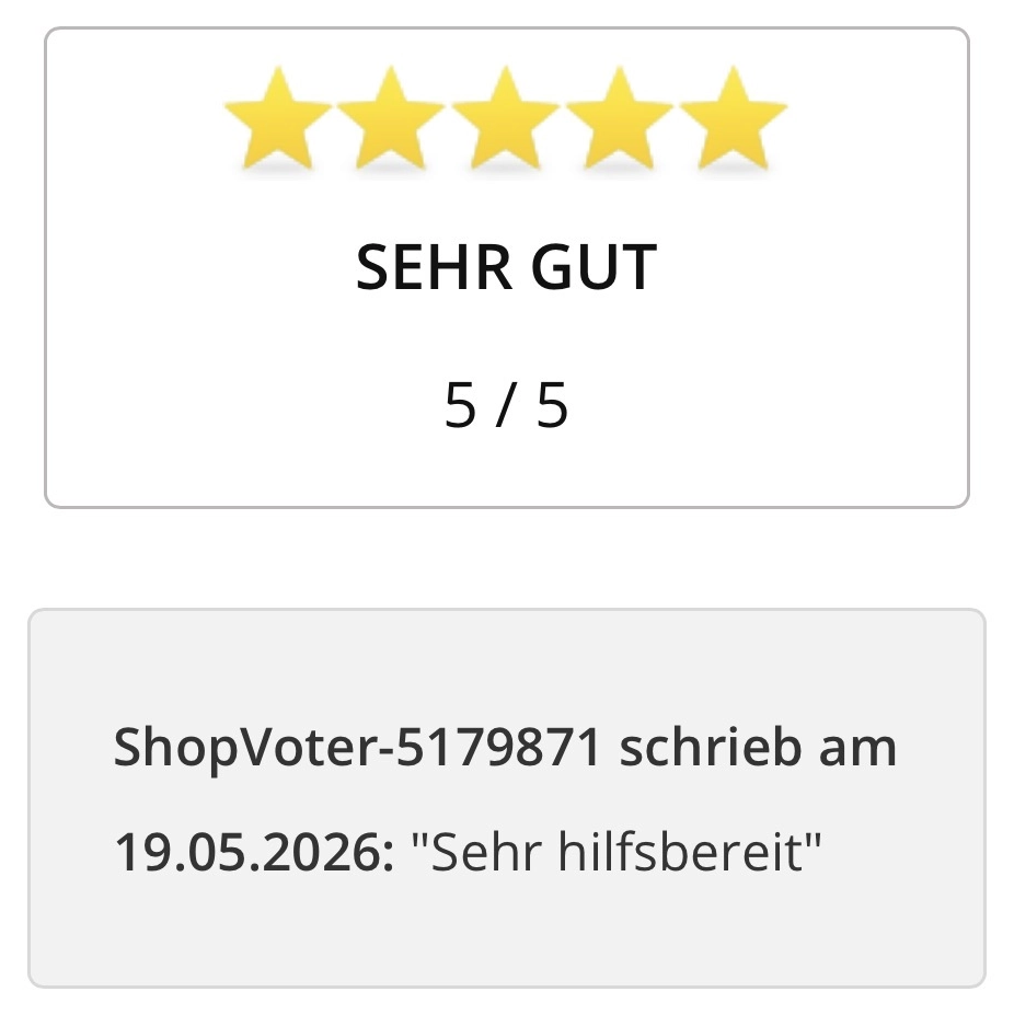 19/05/2026 Shopvote Einzelbewertung